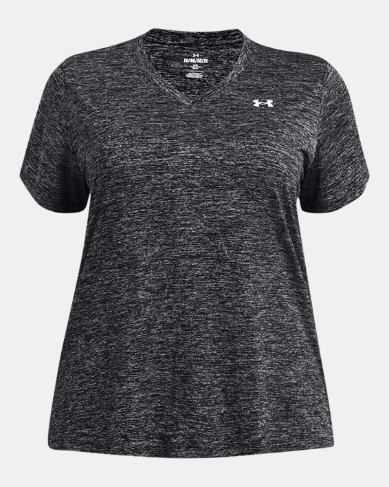 UA Tech Twist Womens V-Neck Short Sleeve - Image 4