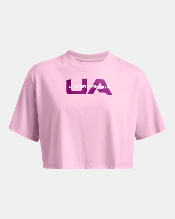 UA Boxy Wordmark Womens Short Sleeve - Image 3