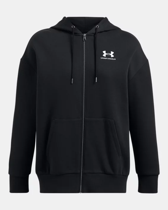 UA Icon Fleece Womens Oversized Full-Zip - Image 4