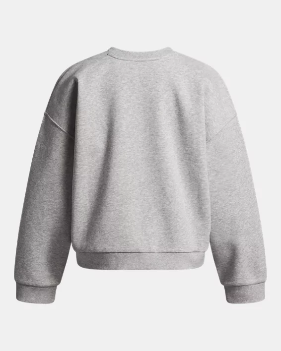 UA Rival Fleece Girls Oversized Crew - Image 5