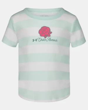 UA Rugby Stripe Toddler Girls Short Sleeve