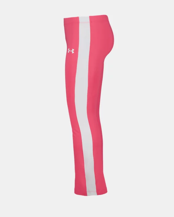 UA Glitter Logo & Side-Stripe Toddler Girls Short Sleeve & Yoga Pants Set - Image 4