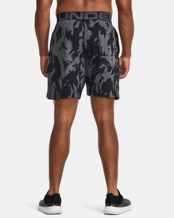 UA Elevated Woven Printed Mens 8.25 Shorts - Image 2