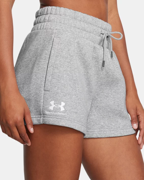 UA Icon Fleece Boxer Womens 2.75 Shorts - Image 4