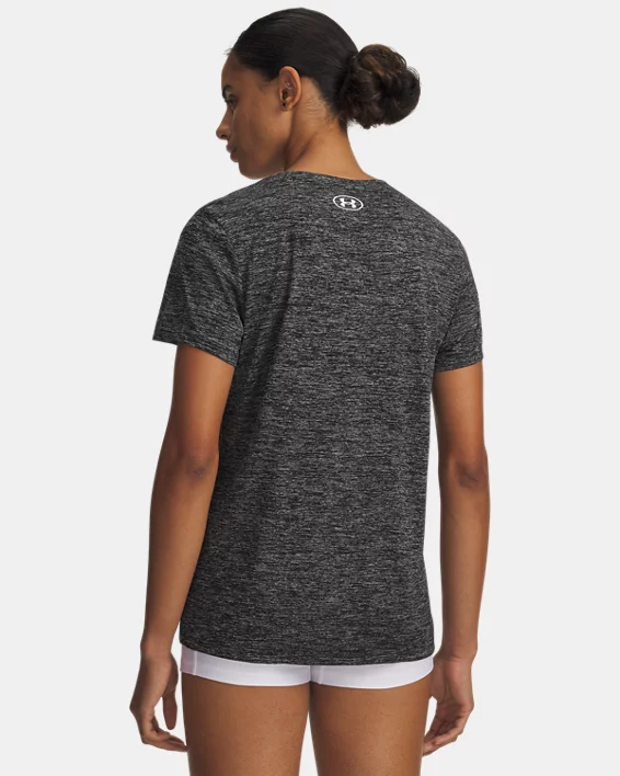UA Tech Twist Womens V-Neck Short Sleeve - Image 2