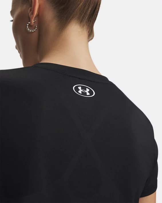 UA Tech Womens V-Neck Short Sleeve - Image 3