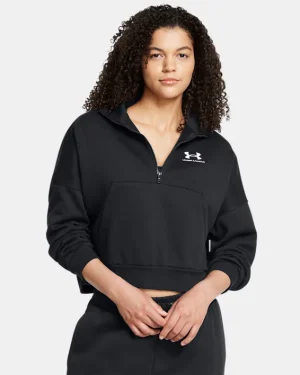 UA Icon Fleece Womens Oversized  Zip