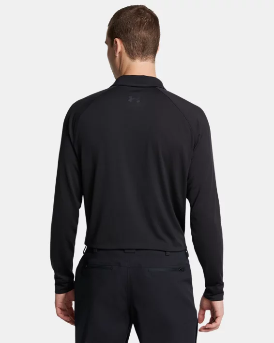 UA Tactical Elite Mens Long Sleeve Polo - Image 2