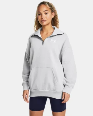 UA Rival Heavyweight Terry Womens Oversized  Zip