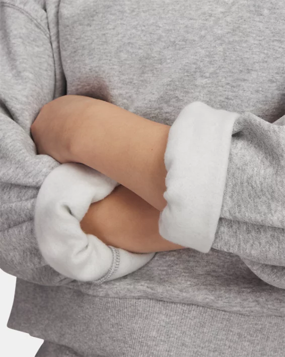 UA Rival Fleece Girls Oversized Crew - Image 3
