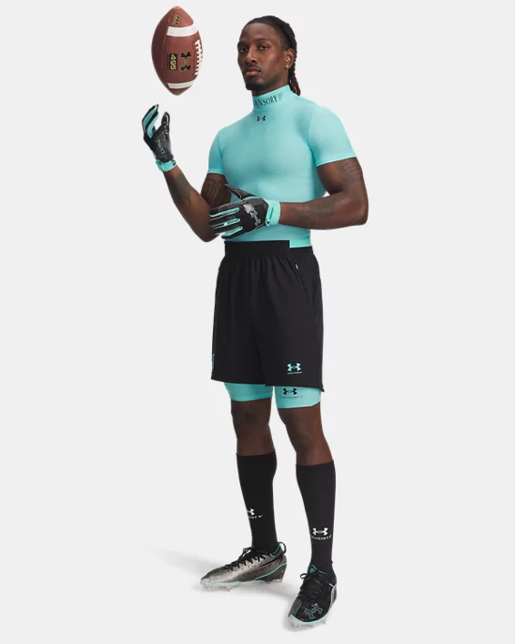 UA x Mansory HeatGear Mens Compression Mock Short Sleeve - Image 3