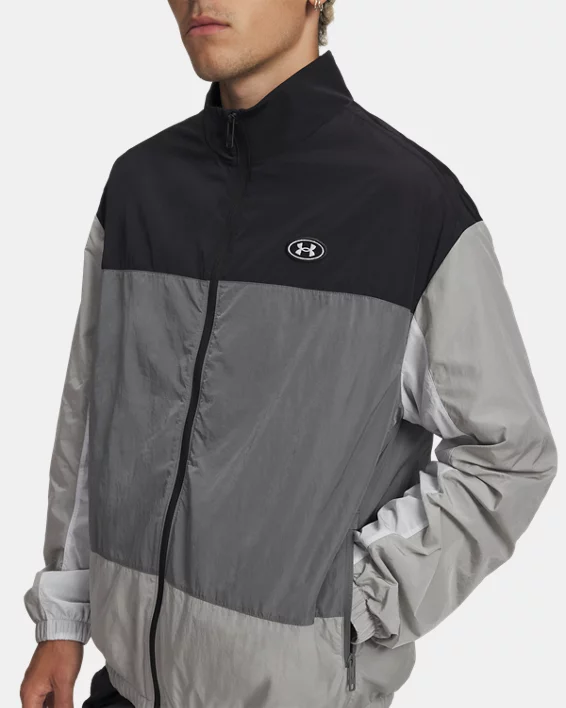 UA Icon Woven Track Mens Full Zip - Image 3