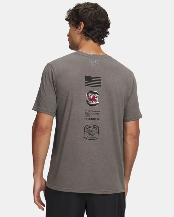 UA Performance Cotton Collegiate Mens Short Sleeve T-Shirt - Image 2