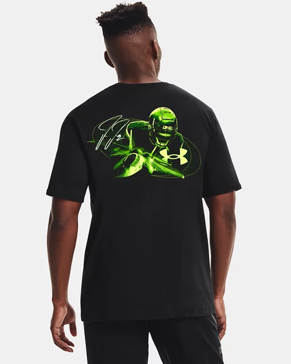 UA Heavyweight Justin Jefferson Going Dark Mens Short Sleeve - Image 2